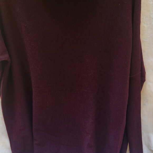 New! Smartwool Sweater Womens Black Cherry Heather Edgewood Poncho Cowl Neck SM - Picture 2 of 5